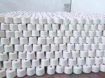 Manufacture Produce Spun Polyester Yarn OEM Raw White 60/2 with Chemical