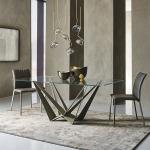 geometric modeling Restaurant Dining Room Furnitures MDF Dining Table And Chairs