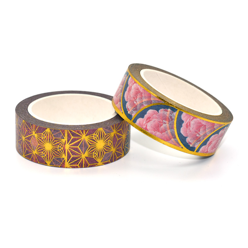 Gold Foil Washi Tape Custom Printed 50 Rolls Tape Set Decoration