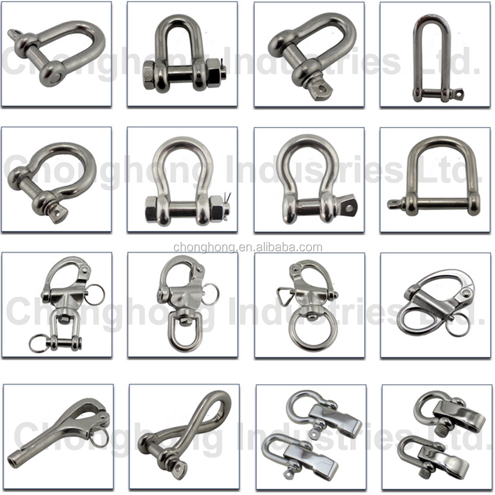 304/316 Stainless Steel Marine Quick Release Swivel Eye Snap Shackle with Standard Size