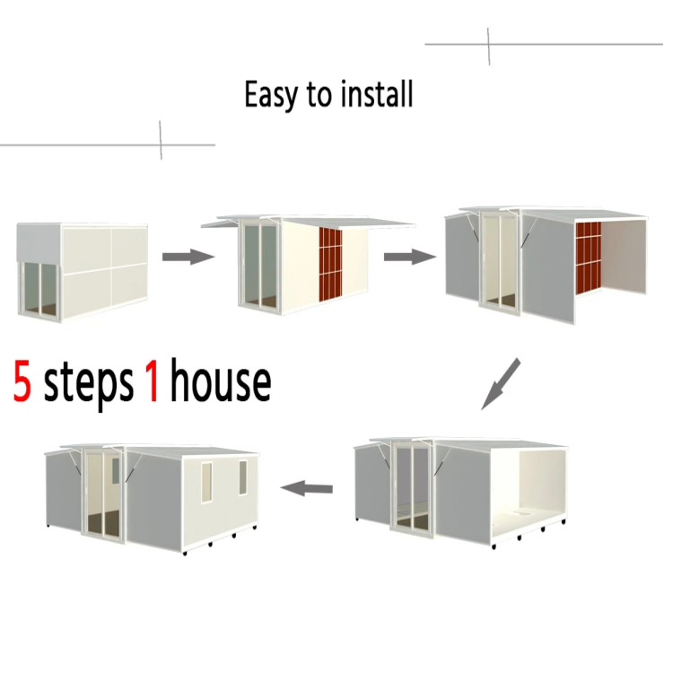 Foldable 20ft/40ft Modular Expandable 2 Bedroom Hotel Apartment Villa Container House