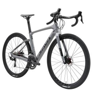 Quality 22 Speed Carbon Fibre Gravel Bike , Grey Shimano 105 R7000 Bike wholesale