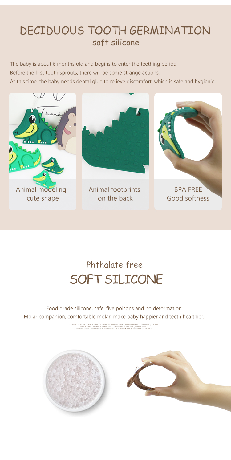 DIY Silicone Christmas Tree Teether , Safe Soft Rubber Beads For Teething