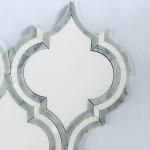 Luxry Product Water Jet Carrara Marble Mosaic Tile Lantern Design TV Bathroom