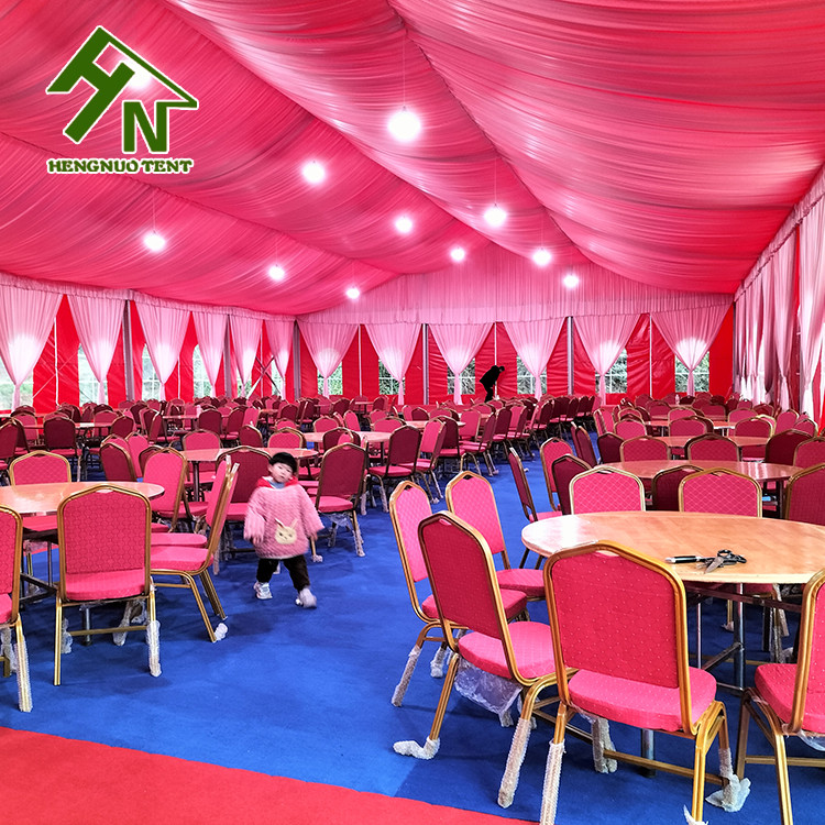 300 People Aluminium Frame Tent 10x30m Red Colorful Large Wedding Marquee