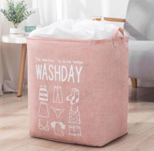 Quality White Kids Baby Cotton Canvas Fabric Storage Bin Dirty Cloth Toys Collecting Basket Set Foldable Custom Laundry Bags wholesale
