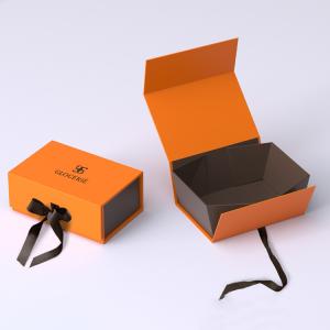Quality Folding Custom Design Luxury Clothing Packaging Box Paper Flat Pack For Gift wholesale