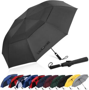 Quality Double Canopy 210T Nylon Windproof 600g Sun Umbrella 3 Fold wholesale