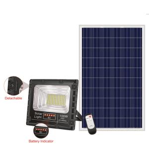 Quality 25w 150w 300 Watt Solar Flood Light 80lm/w 3.7V Outdoor Solar Powered Security Lights wholesale