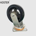 4inch Heavy Duty Scaffold Double Ball Bearing Black Rubber Iron Steel Core