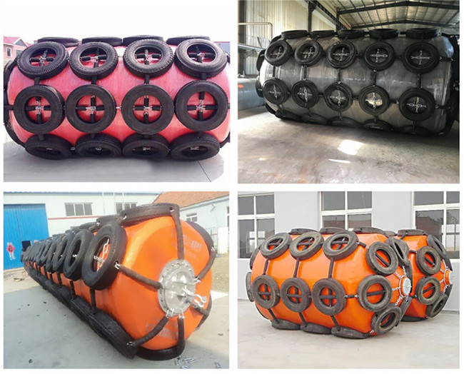 Cylindrical Navy Grey Floating Foam Fender For Ship Protection