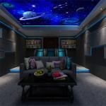 12VDC Polyester Fiber Optic Star Ceiling Panels Caviar Ceiling Acoustic Panel