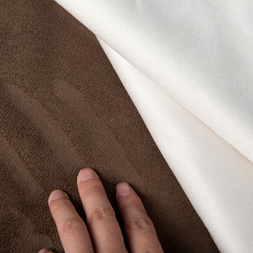 Description Faux Rabbit Fur Fabric Suede Bonded Plush Fabric for Garments Any Color