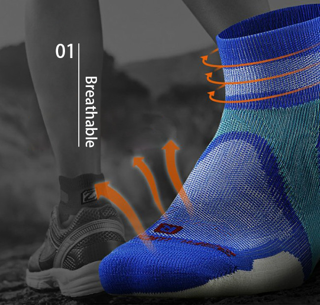 Comfortable Ankle Athletic Socks Cushioned Sport Running Socks Custom Logo