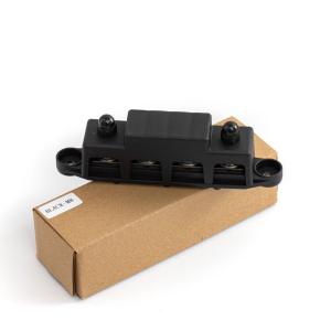 Quality 12V 250A 4 Post Busbar Bus Bar Power Distribution Block W/ Cover 5/16&quot; Black+Red wholesale