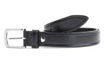 Zinc Alloy Buckle Mens Leather Dress Belt Contrast Color Stitching Width 3.5cm