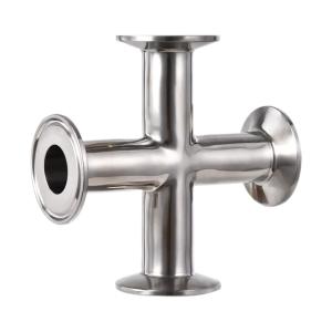 Quality WZ ISO Standard Size 4 Way Elbow Pipe Fitting in Stainless Steel 304/316 for Sanitary wholesale