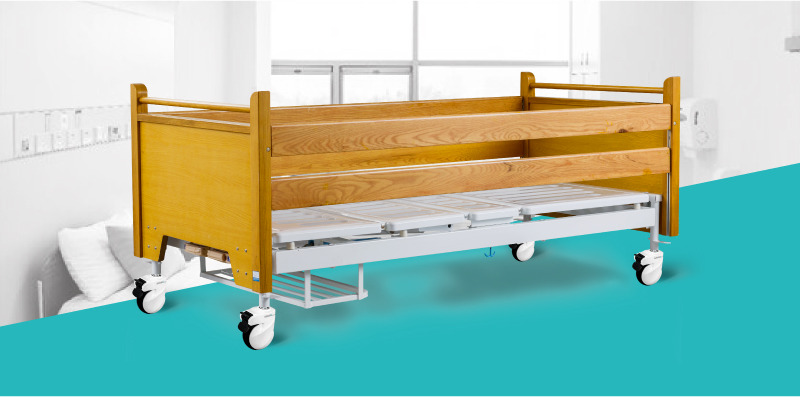 Hospital Manual Nursing Bed For Home Care Use