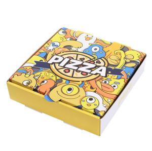 Quality Takeout Disposable Food Grade Containers Corrugated Pizza Boxes Recyclable Kraft Paper wholesale