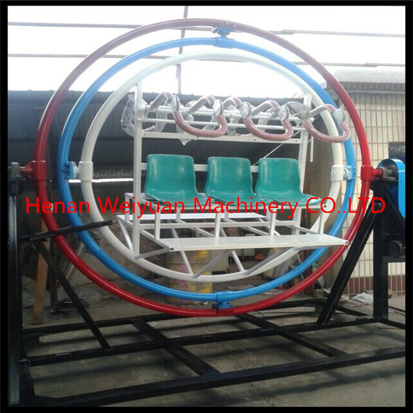 newest gyroscope at low price/ rotating human gyroscope with trailer/outdoor human gyroscope for sale