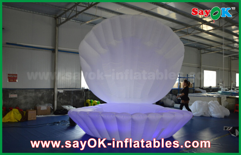 White Nylon Cloth Inflatable Lighting Decoration LED Shell For Advertising
