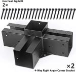 6x6 inches Lumber Pergola/Gazebo Hardware for Carbon Steel Q235 Black Powder