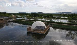 Quality Luxury Geodesic Dome Hotel Glamping Tent Tube Type Water Resistant wholesale