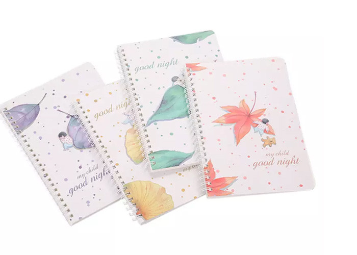 Cute Cover Custom Printed Notebooks Double Coil Binding Round Corner Design