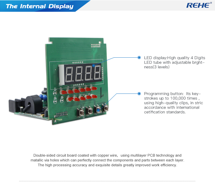 96*96mm Single Phase Intelligent A V HZ KWH Multifunction Power Meter with RS485
