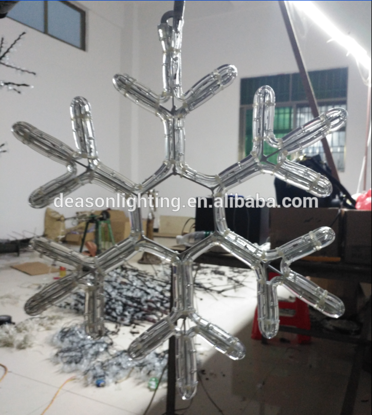 Fashion Christmas decorative led snowflakes light hanging ornament
