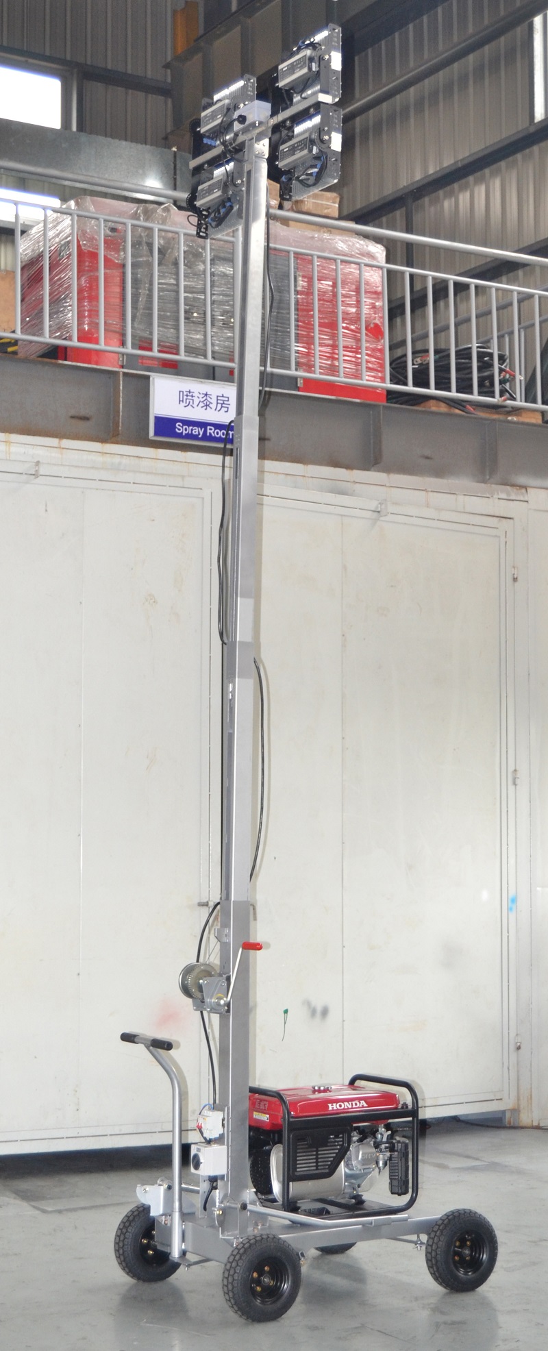 6kw Portable Light Tower Lamp Doosan 50W Obstruction Lights