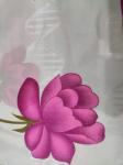 Breathable Poly Tricot 90gsm Mattress Cover Fabric Red Flower Design