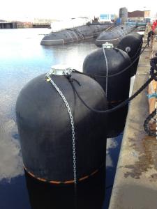 Quality Black Underwater Submarine Hydro Pneumatic Marine Rubber Fenders 50Kpa wholesale