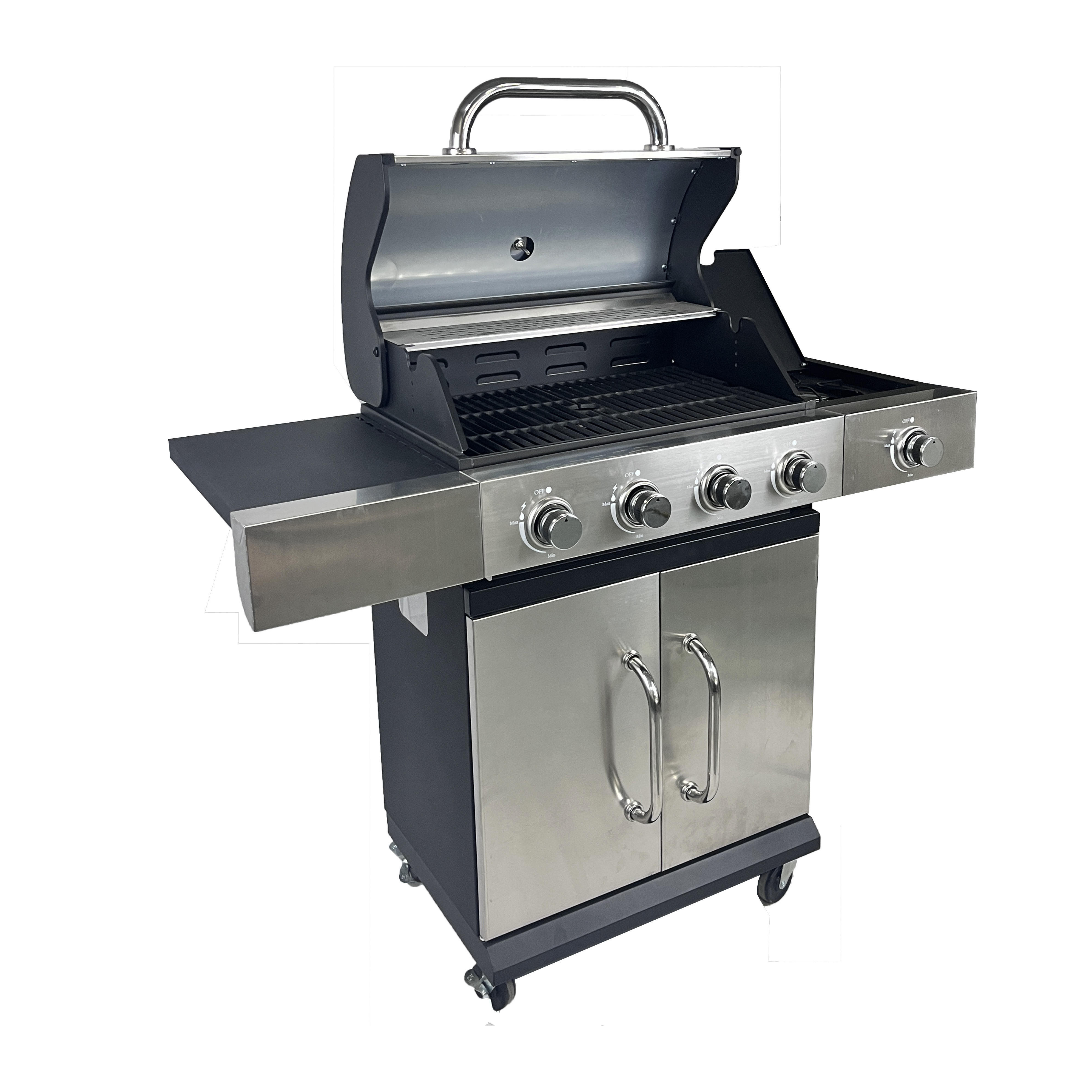Customized Logo Acceptable 5 Burner Stainless Steel Barbecue for Outdoor Kitchen Balcony