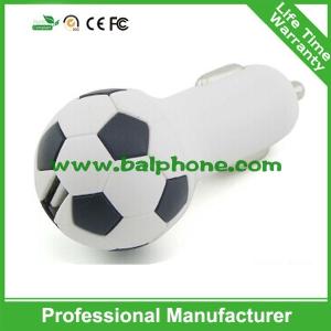 Quality mobile phone single usb football car charger wholesale