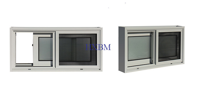 Good waterproof Aluminum Frame Sliding Windows with double glazing and safety screen