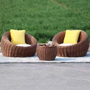 Quality Orange Wicker Garden Chairs Leisure All Weather Wicker Chairs wholesale