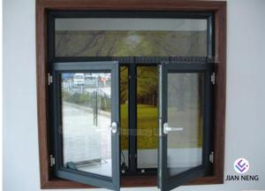 Quality Tempered Safety Glass Aluminum Casement Windows , Powder Coating Finished wholesale