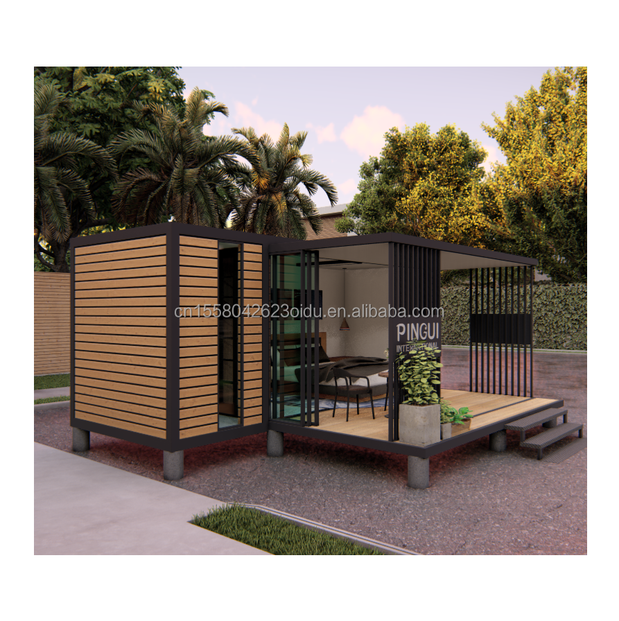 Prefab Modular Container Houses Modern Design Style with Steel Frame Galvanized Steel Bending 180g