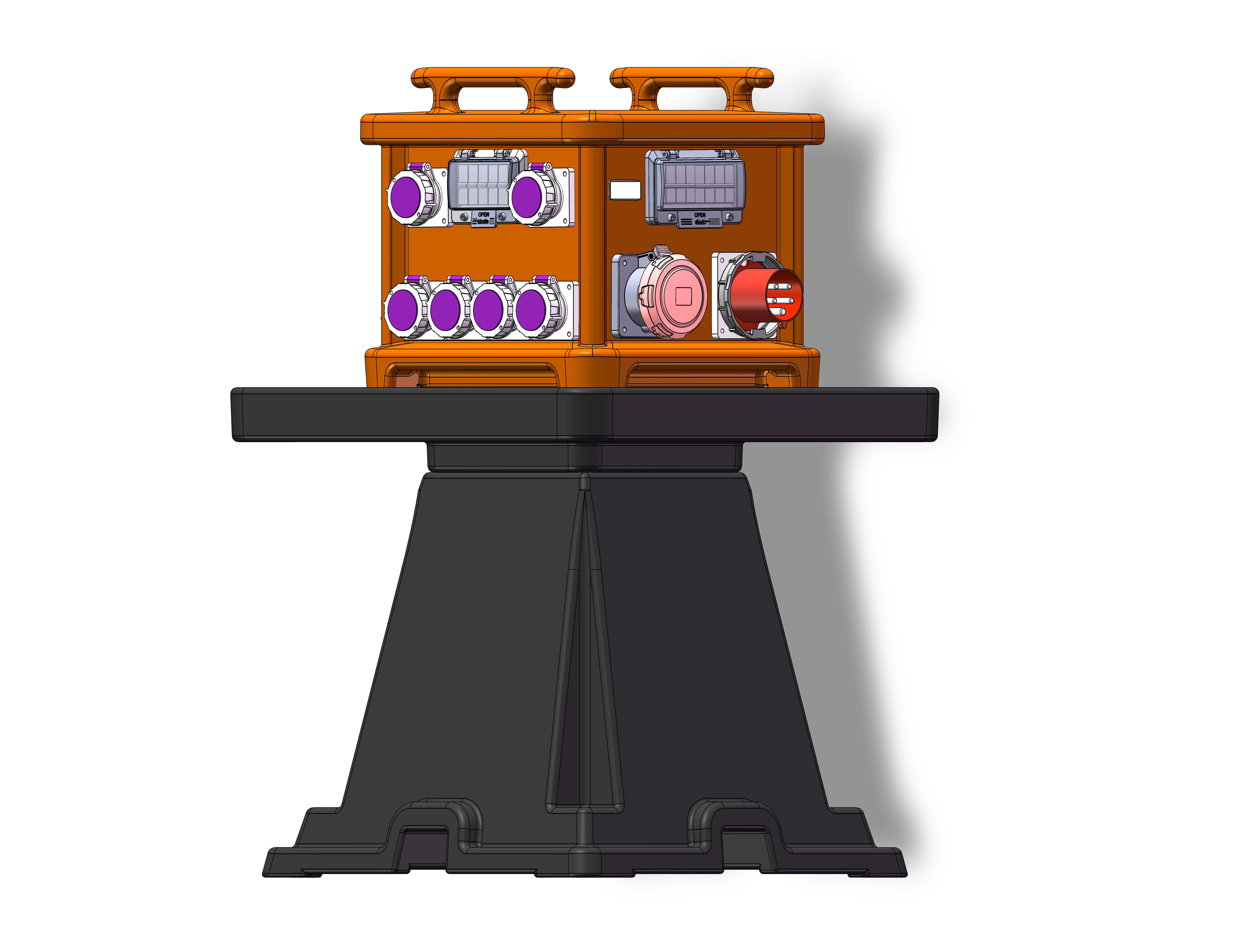 HDPE Cover 18 Channel Orange Distribution Box Leakage Proof