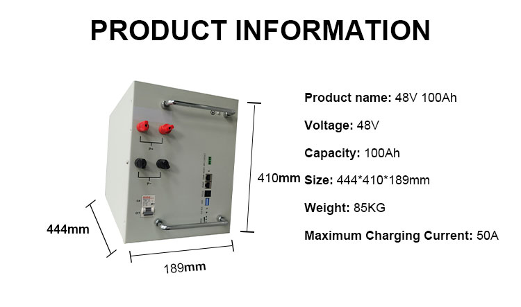 Custom Deep Cycle Lithium Ion Batteries 48v 100ah Lifepo4 Battery