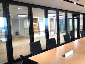 Quality High Durability Clear Movable Glass Partition Walls Sound Insulation wholesale