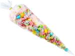 Transparent Cone Shaped Plastic Sweet Bags , Custom Party Candy Bags