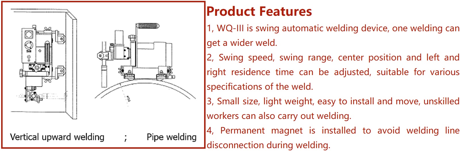 Professional Portable Power Saving Orbital Welding System TIG Technology Pipeline Welding Machine
