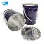 6.5 Liter Paint Bucket 0.28mm Thickness Coating Metal Pail With Handle
