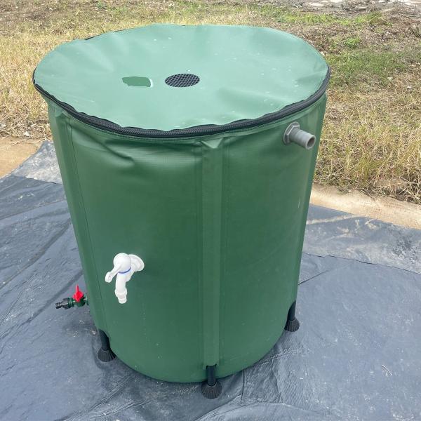 380L PVC Tarpaulin Collapsible Portable Water Storage Tank for Farm Garden