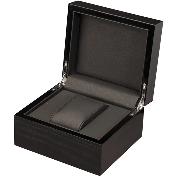 Rigid Luxury Wrist Watch Packaging Box Black Color High End Style