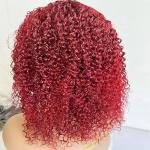 Colored Bob Front Lace Wig 13X4 Front Lace Wig Curl Human Hair Lace Wig 180%