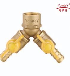 Quality yomtey brass female /male 3-way gas ball valve wholesale