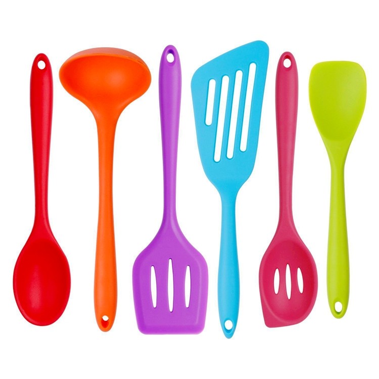 Customized Colorful Silicone Cooking Utensils Set , 21*3cm Cooking Utensils Spatula